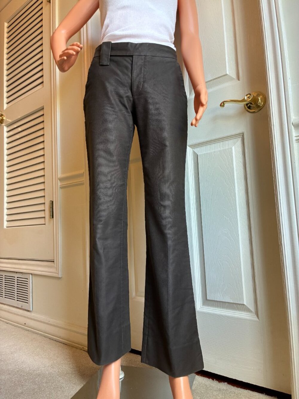 Authentic Gucci 2003 Tailored Cotton Trousers (Tom Ford Era) -Espresso Brown- Si